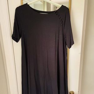LOFT black shift dress— size S
